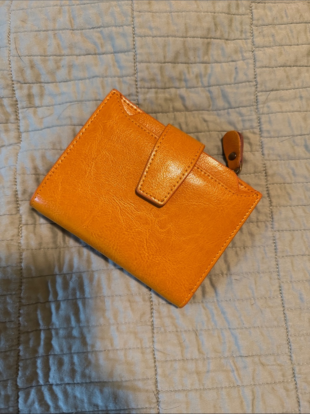 Compact Mustard Leather Wallet - Stylish Women's Wallet